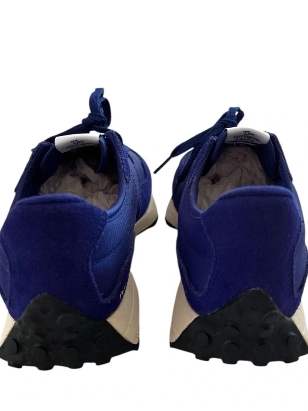New Balance Men's Royal Blue and White Sneakers
